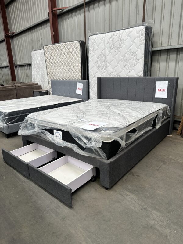 Dark Grey Queen Drawer Bed - Image 3