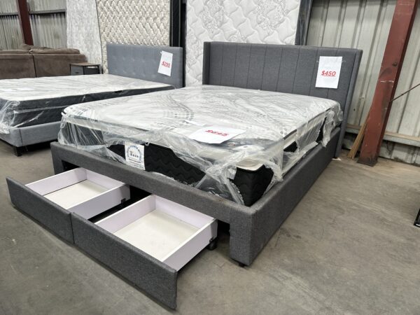 Dark Grey Queen Drawer Bed - Image 2