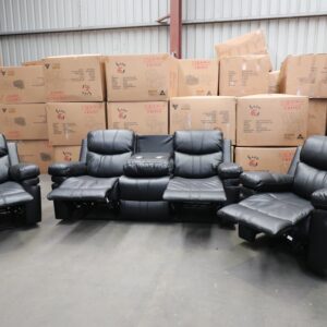 Air Leather Recliner Lounge. 3+1+1