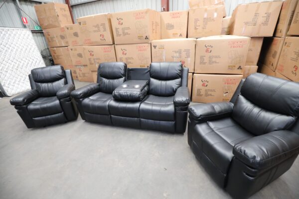 Air Leather Recliner Lounge. 3+1+1 - Image 2