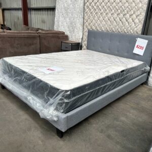 Queen Size Light Grey Bed