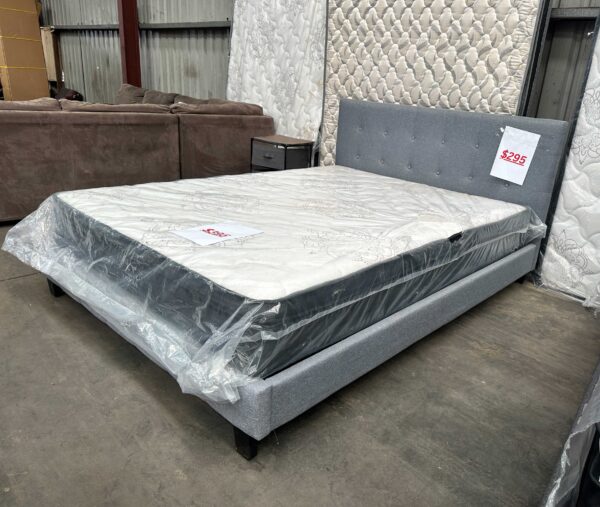 Queen Size Light Grey Bed