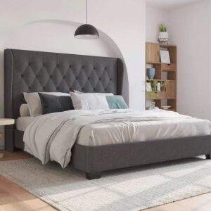 King Size Dark Grey Bed