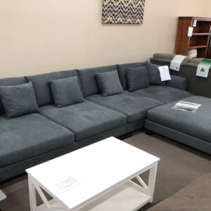 Manhattan Modular Fabric Sectional Sofa with Ottoman