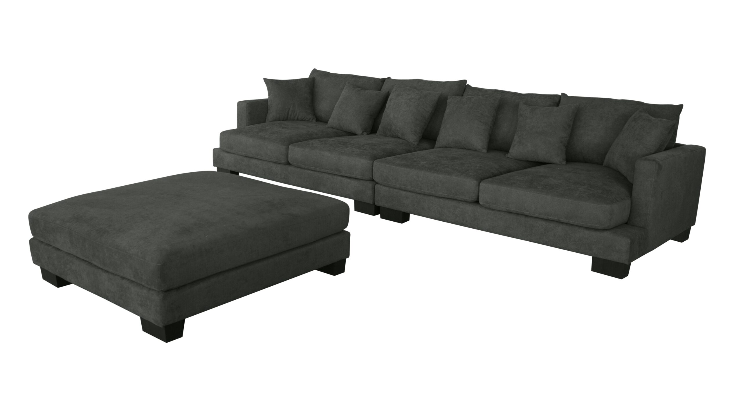 Manhattan Modular Fabric Sectional Sofa with Ottoman - Image 4