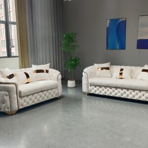 Modular Velvet  Chesterfield  Couch Set 3+2